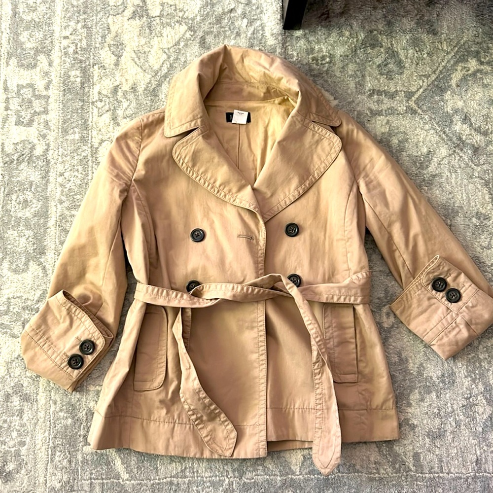 Women’s J Crew trench like  light weight jacket size 0